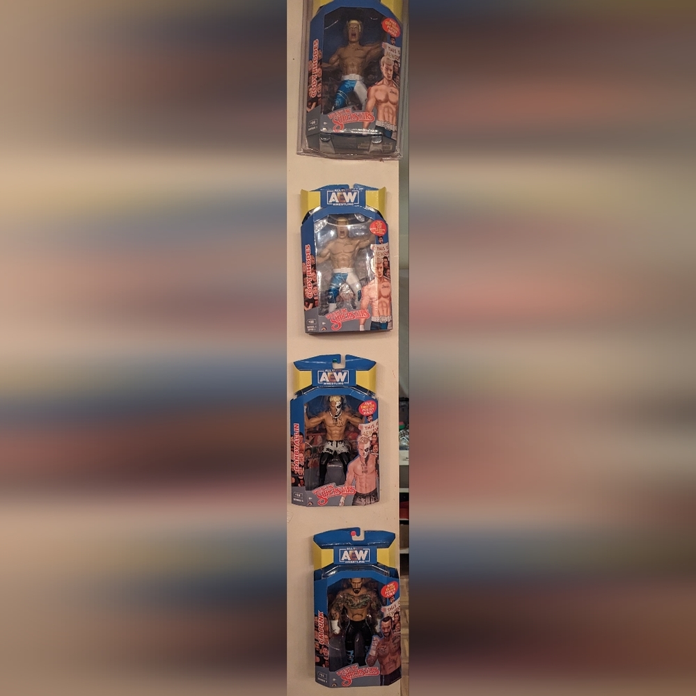 4  AEW Figures Rhodes , Darby Allin, CM Punk , Ljn Inspired - Picture 10 of 10